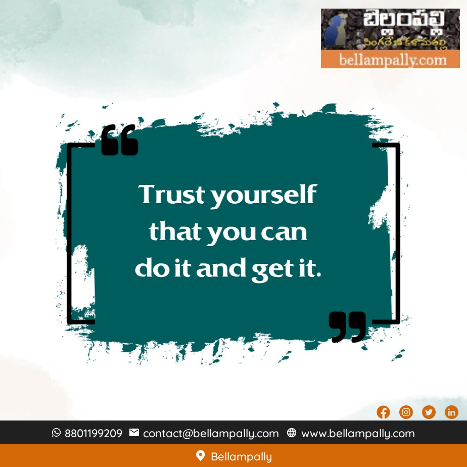 Trust yourself